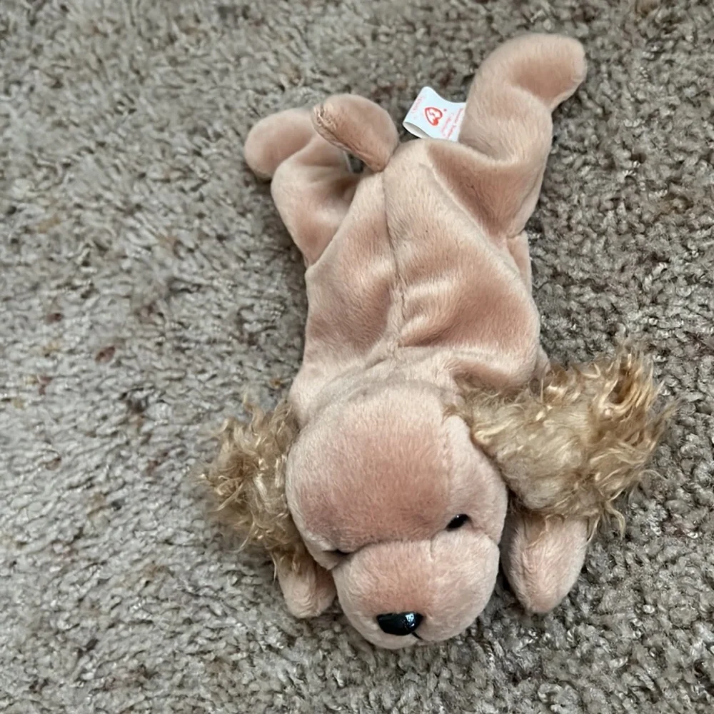 Ty beanie babies spunky The Dog light brown